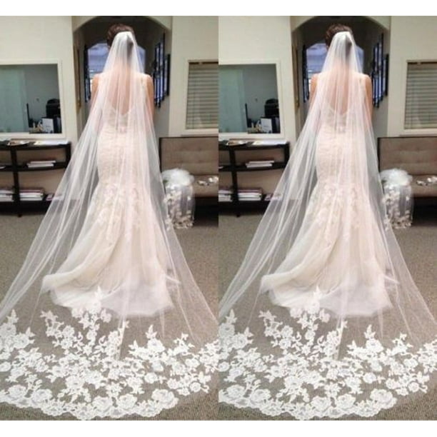 Simple Bridal Veils sequins lace Wedding Veil Women diamond Wedding Accessories 
